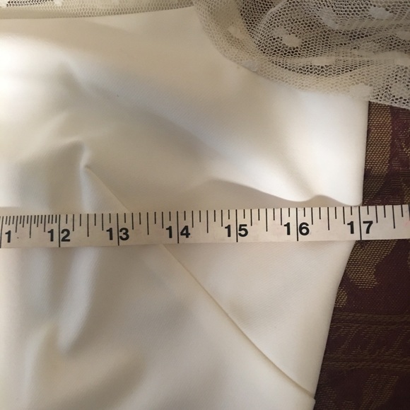 Eliza J midi Dress cream with lace lace size 8 - Picture 15 of 16